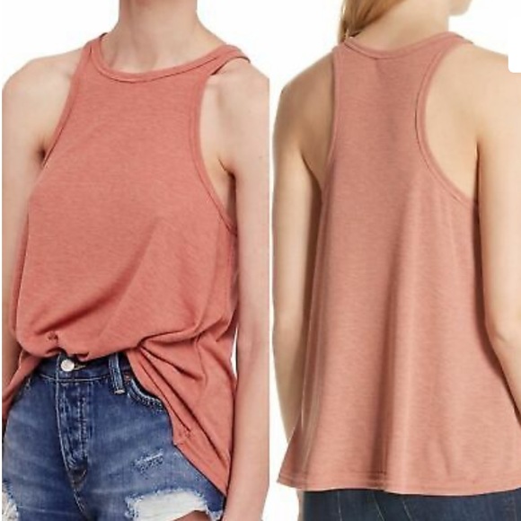 Free People Tops - 💥Free People Salmon Long Beach Racerback tank top